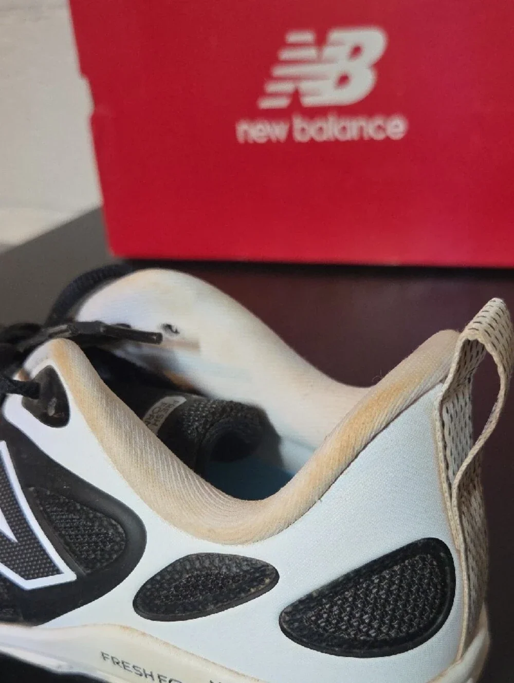 New Balance Womens Fresh Foam X Velo V4 Metal Black and White Baseball Cleats